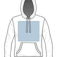 Hoodie Druckposition Vorderseite