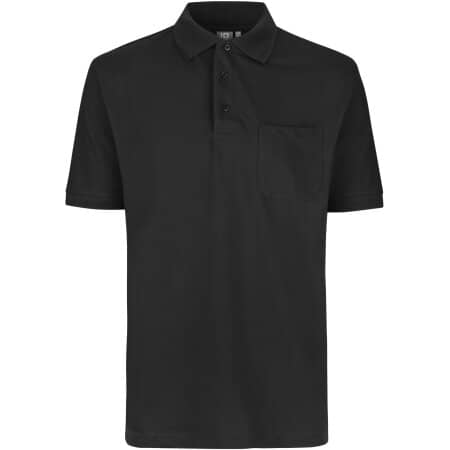 PRO Wear by ID PRO Wear Poloshirt mit Tasche Schwarz