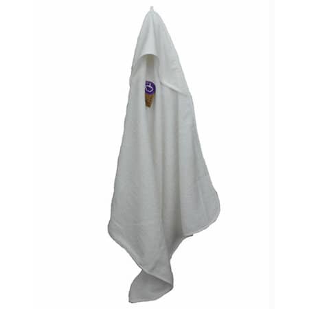 A&R PRINT-Me® Baby Hooded Towel White|White|White