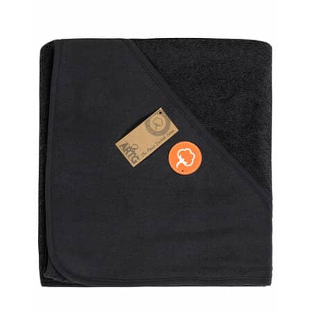 A&R PRINT-Me® Baby Hooded Towel 100 Black