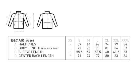 Jacken: Jacket Air / Unisex BCJU801 von B&C