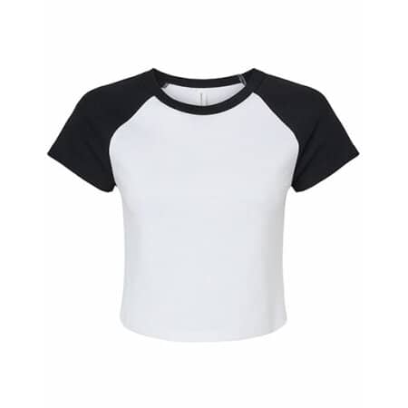Bella Women´s Micro Rib Raglan Baby Tee White|Black