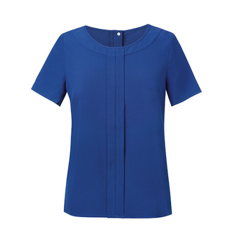 Brook Taverner Women`s Verona Short Sleeve Blouse Royal Blue