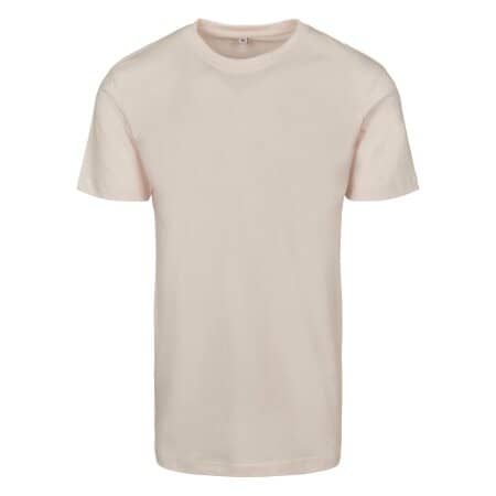Build Your Brand T-Shirt Round Neck Pink Marshmallow