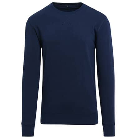 Build Your Brand Light Crew Sweatshirt Light Navy