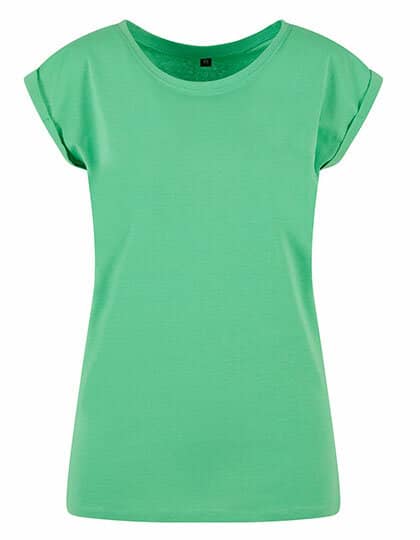 T-Shirts in Fresh Green: Ladies` Extended Shoulder Tee BY021 von Build Your Brand