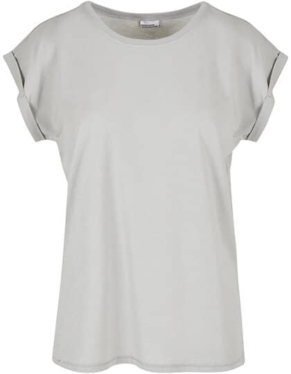 T-Shirts in Light Asphalt: Ladies` Extended Shoulder Tee BY021 von Build Your Brand