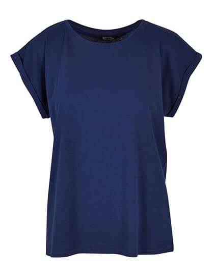 T-Shirts in Light Navy: Ladies` Extended Shoulder Tee BY021 von Build Your Brand