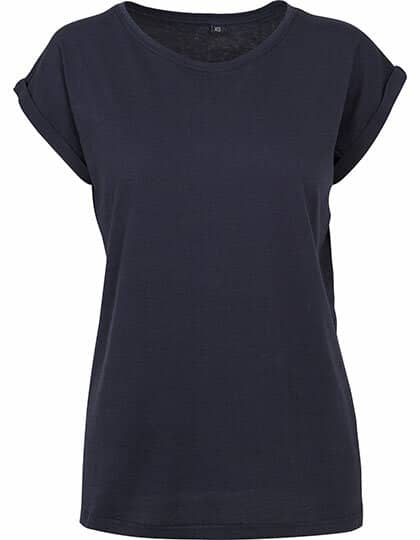 T-Shirts in Navy: Ladies` Extended Shoulder Tee BY021 von Build Your Brand