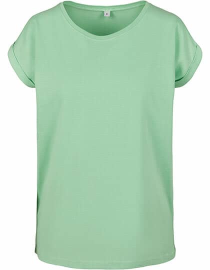 T-Shirts in Neo Mint: Ladies` Extended Shoulder Tee BY021 von Build Your Brand