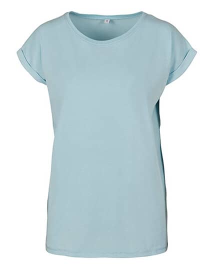 T-Shirts in Ocean Blue: Ladies` Extended Shoulder Tee BY021 von Build Your Brand