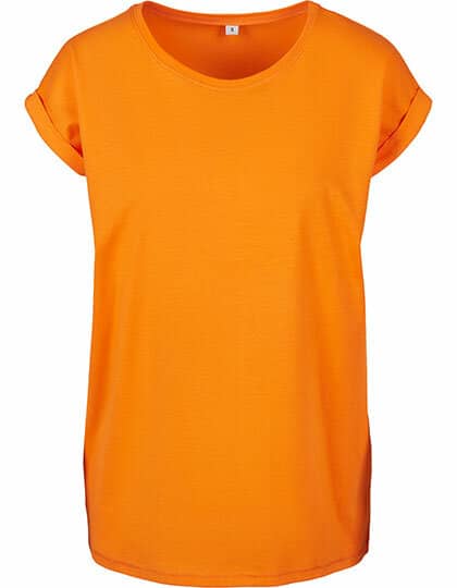 T-Shirts in Paradise Orange: Ladies` Extended Shoulder Tee BY021 von Build Your Brand