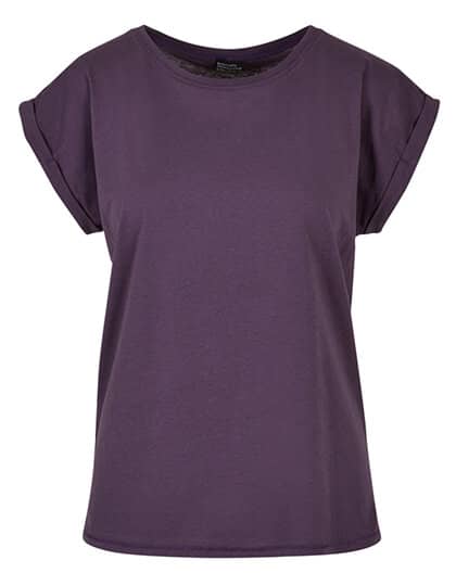 T-Shirts in Purple Night: Ladies` Extended Shoulder Tee BY021 von Build Your Brand