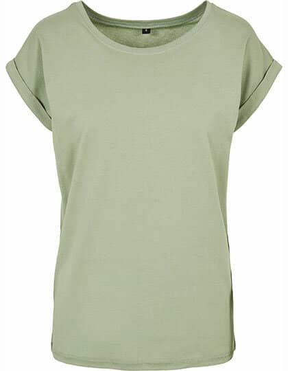 T-Shirts in Soft Salvia: Ladies` Extended Shoulder Tee BY021 von Build Your Brand