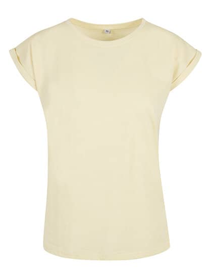 T-Shirts in Soft Yellow: Ladies` Extended Shoulder Tee BY021 von Build Your Brand