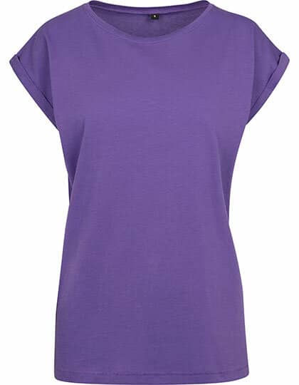 T-Shirts in Ultraviolett: Ladies` Extended Shoulder Tee BY021 von Build Your Brand