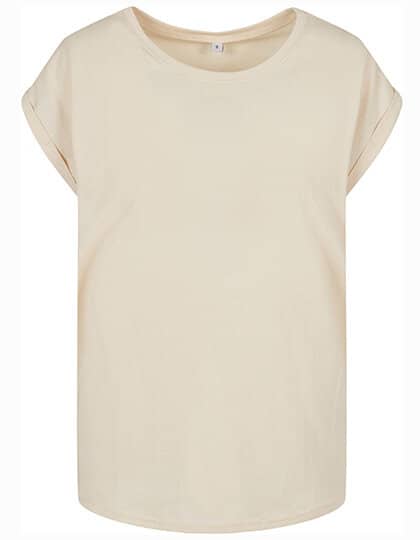 T-Shirts in White Sand: Ladies` Extended Shoulder Tee BY021 von Build Your Brand