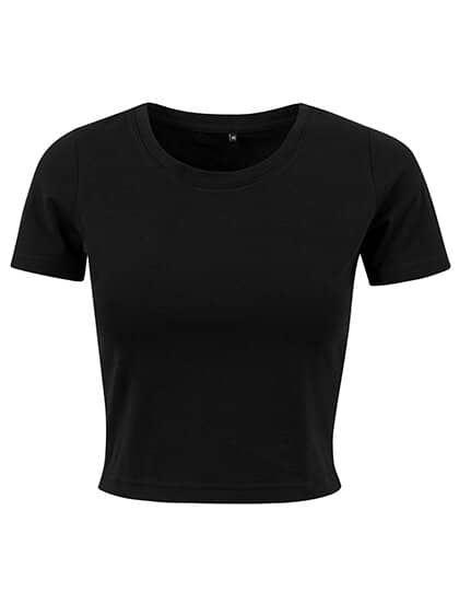 T-Shirts in Black: Ladies` Cropped Tee BY042 von Build Your Brand