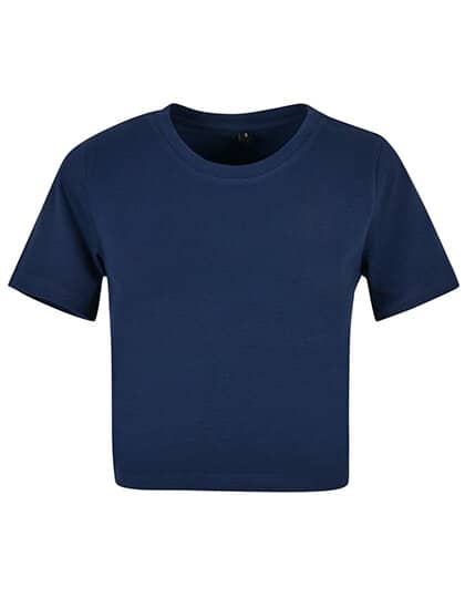 T-Shirts in Light Navy: Ladies` Cropped Tee BY042 von Build Your Brand