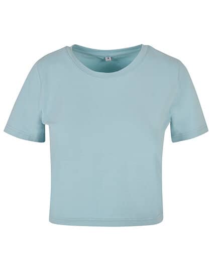 T-Shirts in Ocean Blue: Ladies` Cropped Tee BY042 von Build Your Brand