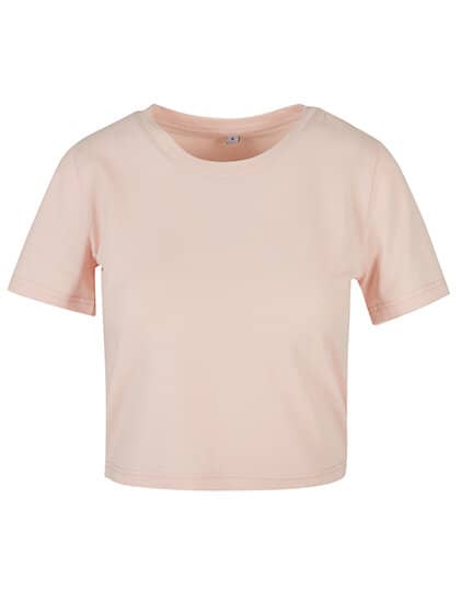 T-Shirts in Pink: Ladies` Cropped Tee BY042 von Build Your Brand