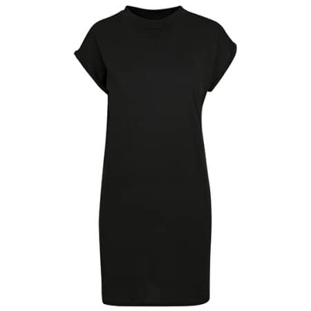 Build Your Brand Ladies Turtle Extended Shoulder Dress Black