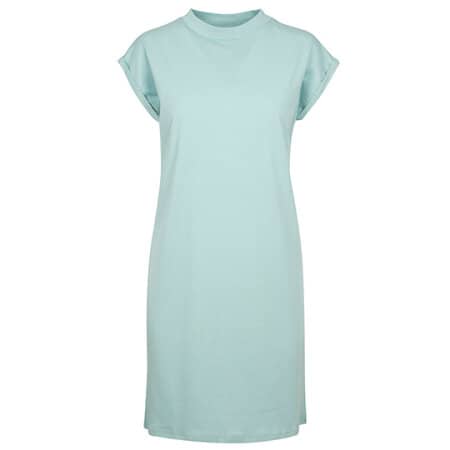 Build Your Brand Ladies Turtle Extended Shoulder Dress Blue Mint