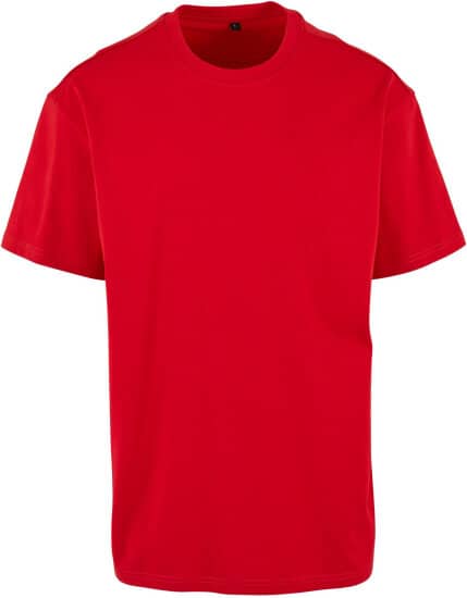 T-Shirts in City Red: Heavy Oversize Tee BY102 von Build Your Brand