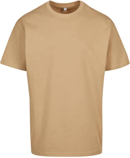 T-Shirts in U. Beige: Heavy Oversize Tee BY102 von Build Your Brand