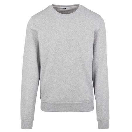 Build Your Brand Premium Crewneck Sweatshirt Heather Grey