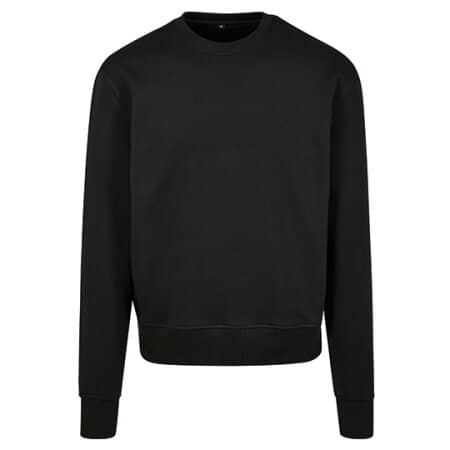 Build Your Brand Premium Oversize Crewneck Sweatshirt Black