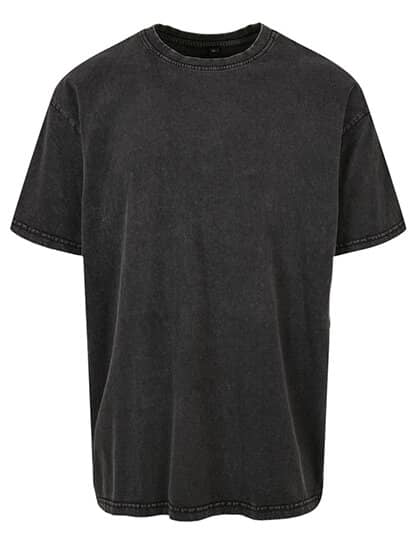 T-Shirts in Black: Acid Washed Heavy Oversize Tee BY189 von Build Your Brand