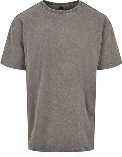T-Shirts in Dark Khaki: Acid Washed Heavy Oversize Tee BY189 von Build Your Brand