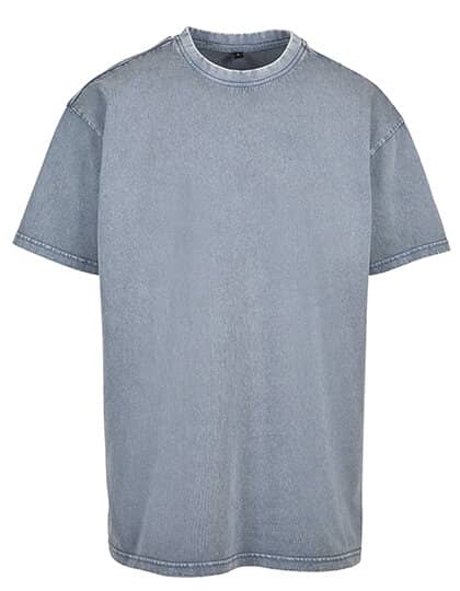 T-Shirts in Vintage Blue: Acid Washed Heavy Oversize Tee BY189 von Build Your Brand