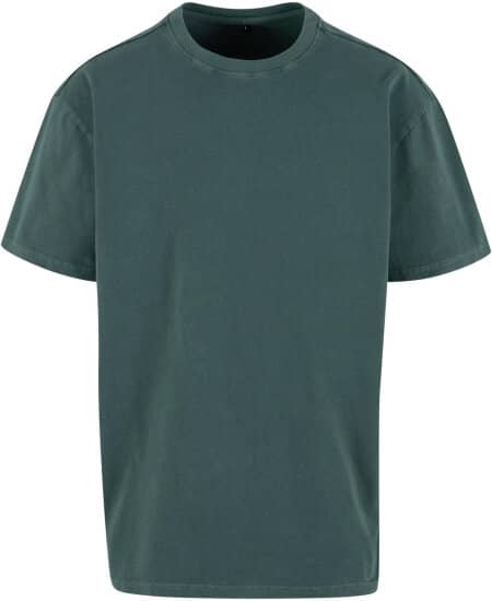 T-Shirts in Bottle Green: Acid Washed Heavy Oversize Tee BY189 von Build Your Brand