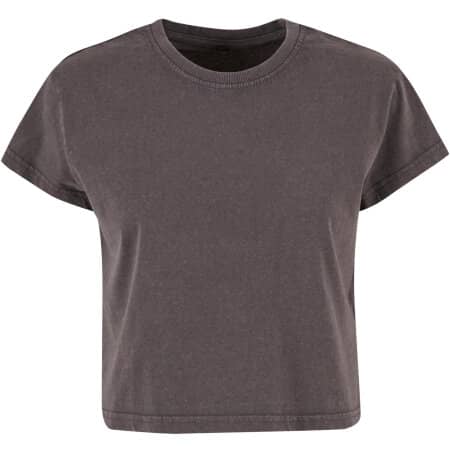 Build Your Brand Ladies Vintage Cropped Tee 