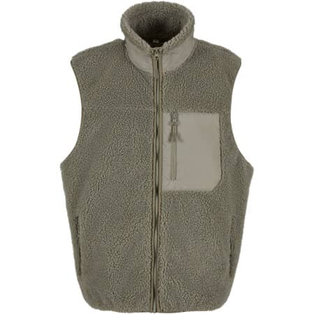 Build Your Brand Bonded Sherpa Vest 