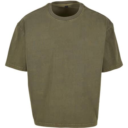 Build Your Brand Vintage Cropped Heavy Oversize Tee 