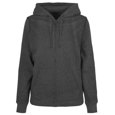 Build Your Brand Basic Ladies´ Basic Zip Hoody Charcoal
