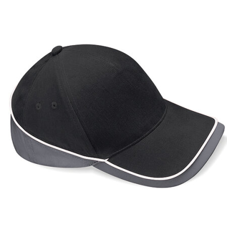 Beechfield Teamwear Competition Cap Black|Graphite Grey|White