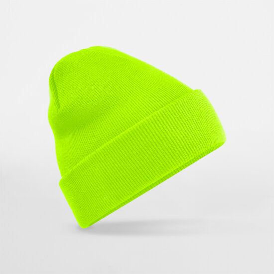 Mützen in Fluorescent Green (Neon): Original Cuffed Beanie CB45 von Beechfield