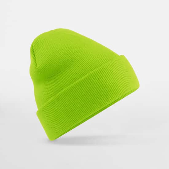 Mützen in Lime Green: Original Cuffed Beanie CB45 von Beechfield