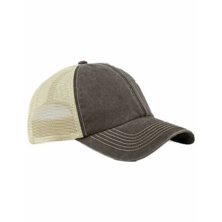 Beechfield 6 Panel Vintage Trucker Vintage Brown|Stone