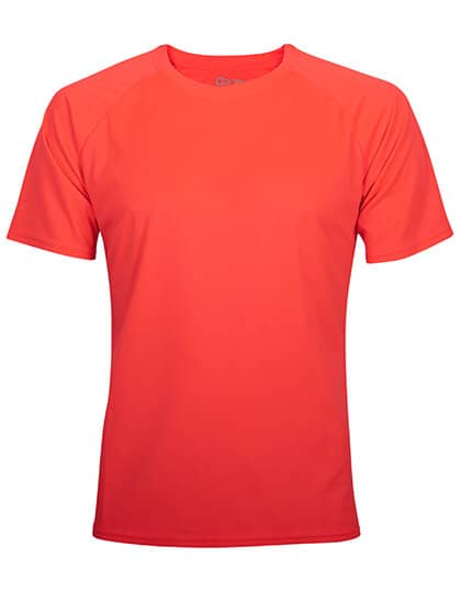 T-Shirts in Neon Coral: Rainbow Tech Tee CN100 von CONA SPORTS
