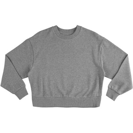 Continental Clothing Womens Heavy Crop Sweat Melange Grey