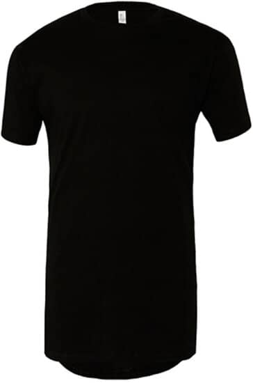 T-Shirts in Black: Men`s Long Body Urban Tee CV3006 von Canvas