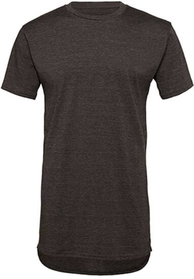 T-Shirts in Dark Grey Heather: Men`s Long Body Urban Tee CV3006 von Canvas