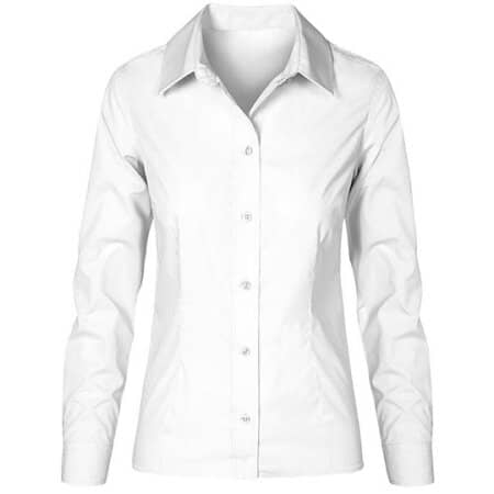 Promodoro Women`s Poplin Shirt Long Sleeve White