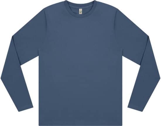 Longsleeves in Faded Denim: Unisex Organic Longsleeve T-Shirt EP01L von EarthPositive