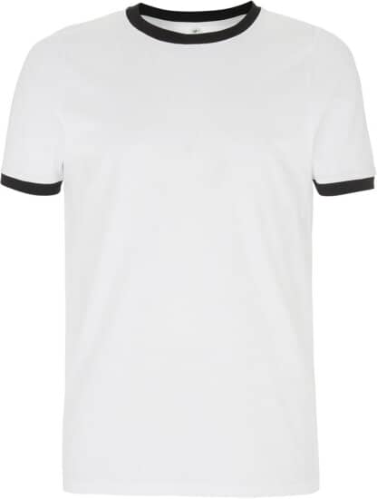T-Shirts in White|Black Ringer: Mens/Unisex Organic T-Shirt EP100 von EarthPositive